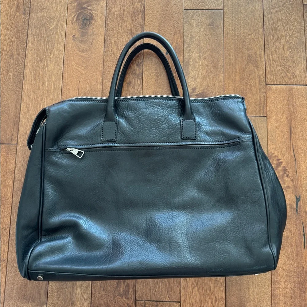 Pampora Business Venture Black Leather Tote Bag - Kelly Inspired